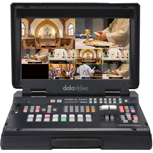 Studio de streaming vidéo portable Datavideo HS-1300 à 6 canaux HD