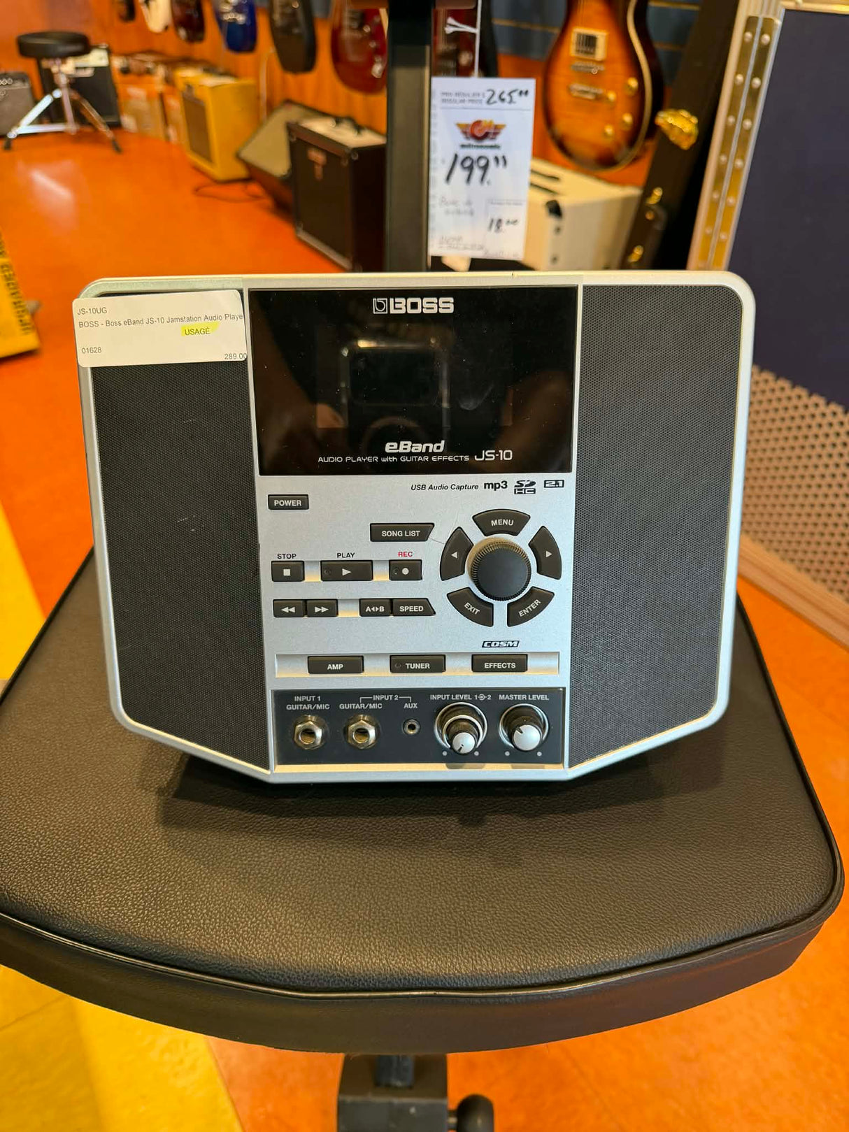 Lecteur audio Boss eBand JS-10 Jamstation d'occasion avec effets de guitare (état comme neuf)