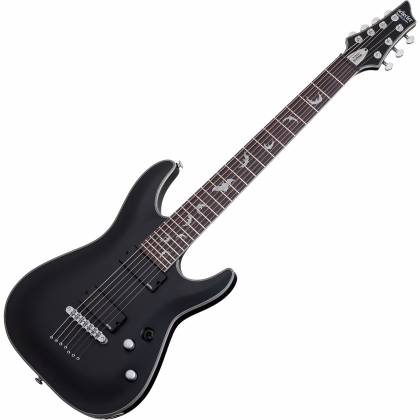 Guitare électrique Schecter 1185SHC Damien Platinum 7 cordes pour droitier - Noir satiné