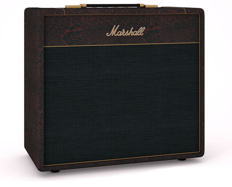 Ampli combo à lampes Marshall SV20CSS Studio Vintage 1x10" 20/5 watts - Édition limitée Noir et Rouge effet peau de serpent