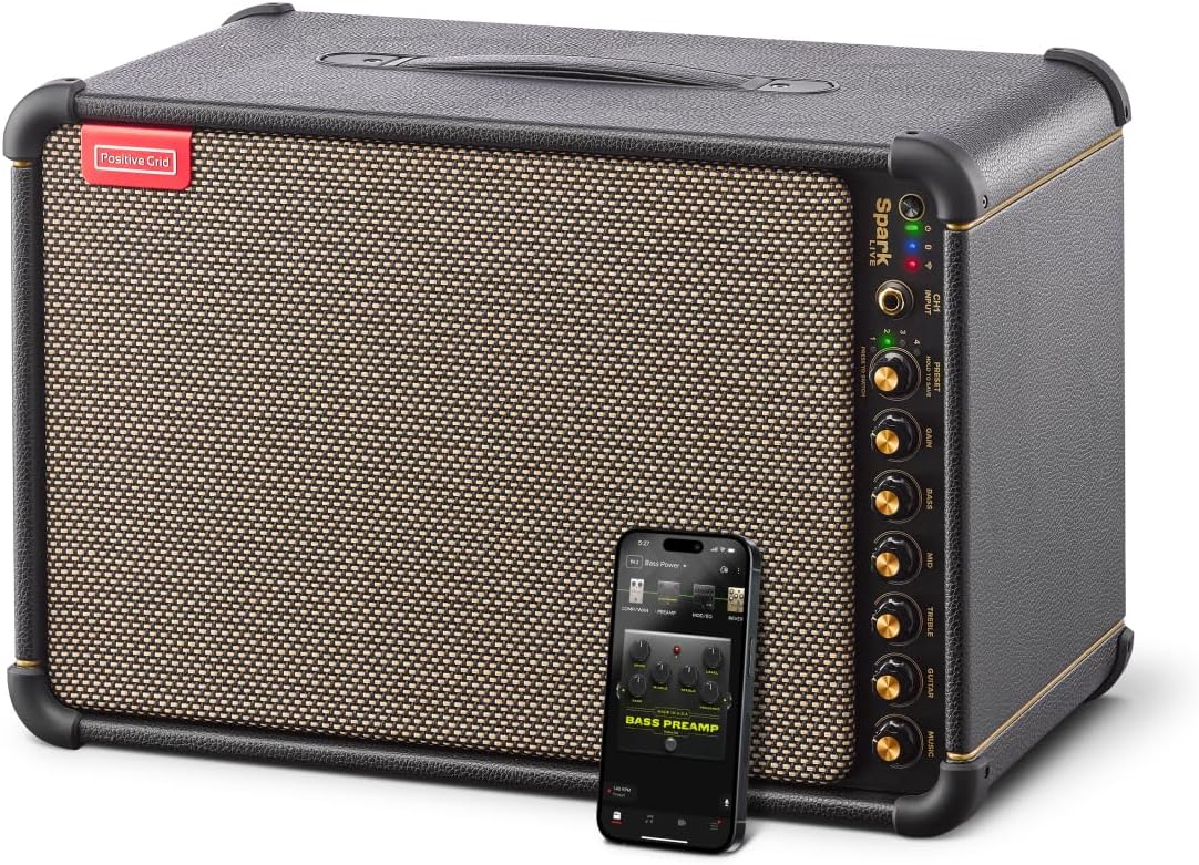 Amplificateur combo guitare et système de sonorisation Positive Grid Spark LIVE 4 canaux, 2 x 6,5", 150 W RMS - Noir