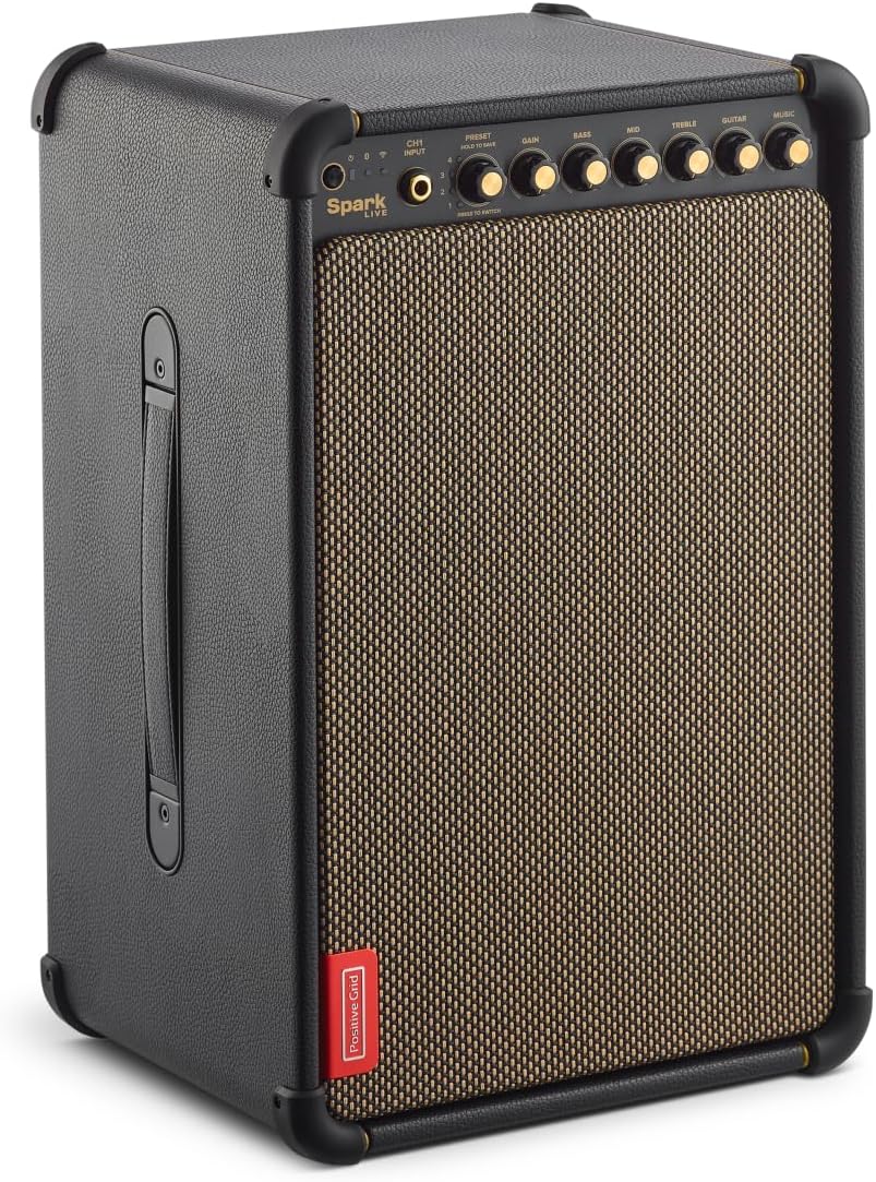 Amplificateur combo guitare et système de sonorisation Positive Grid Spark LIVE 4 canaux, 2 x 6,5", 150 W RMS - Noir