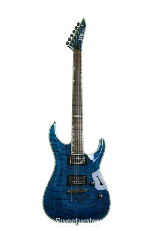 Guitare électrique ESP LTD Deluxe MH-1000 d'occasion avec étui rigide