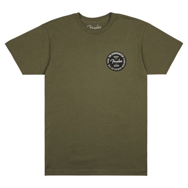 T-shirt Fender 9101293697 70e anniversaire avec logo - Vert olive - XL