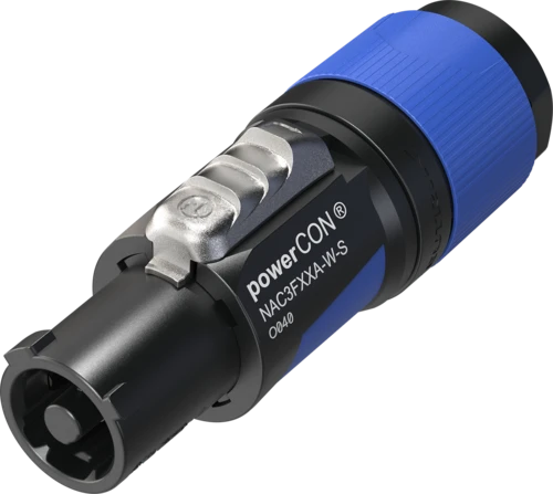 Neutrik NAC3FXXA-W-S Powercon In Connector (Blue)