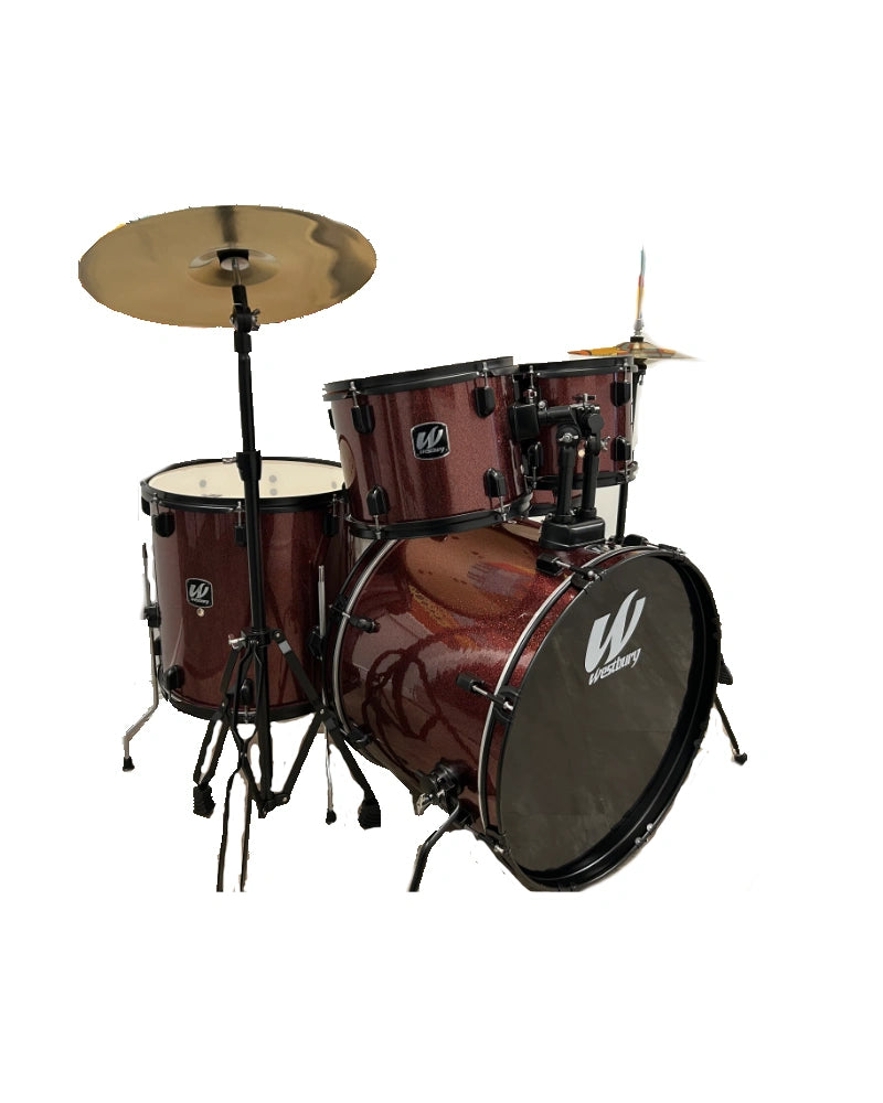 Batterie de scène Westbury 5 pièces, rouge rubis pailleté - W475TCRRS