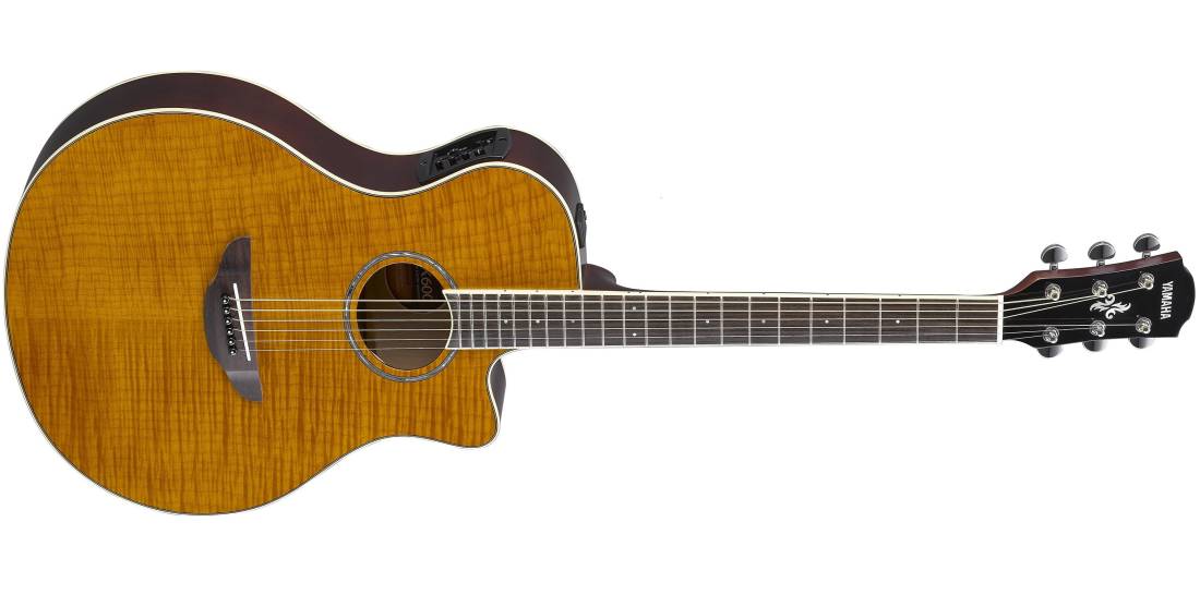 Yamaha - APX600FM Acoustique-Électrique avec Pan Coupé - Érable Flammé Ambré APX600FM AM