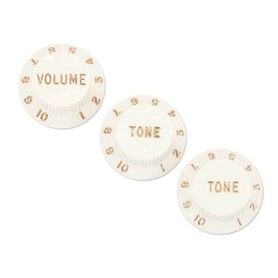 Fender - Stratocaster Knobs - Parchment (Set of 3)