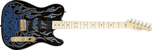 Fender - James Burton Telecaster - Touche en érable - Flammes Paisley bleues