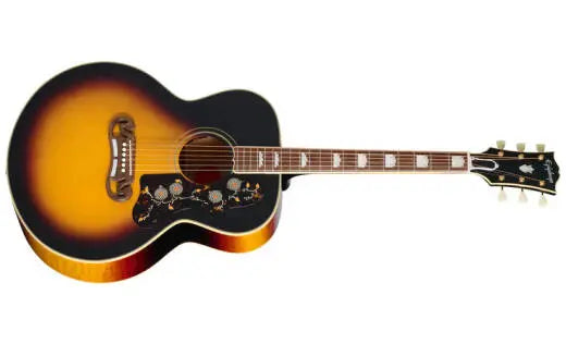 Epiphone - Guitare acoustique/électrique rééditée SJ-200 de 1957 avec étui rigide - Vintage Sunburst