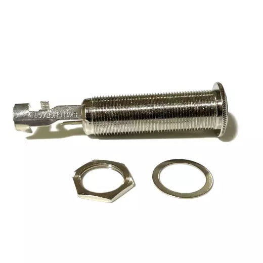 All Parts - Switchcraft Stereo Long Threaded Barrel Jack - Nickel
