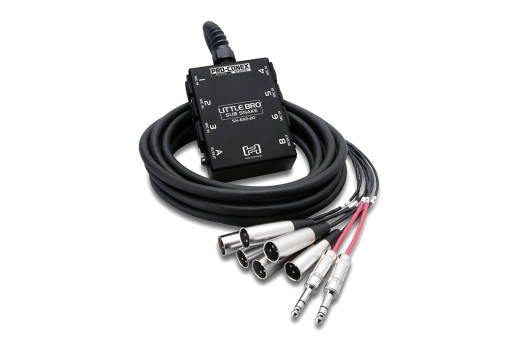Hosa - Pro-Conex Little Bro Sub Snake 6 x XLR Sends et 2 x 1/4 inch TRS Returns, 20 Ft.