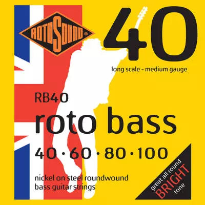 Roto Sound - Jeu de cordes pour basse, nickel non siliquées - 40-100