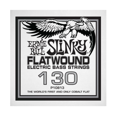 Corde simple pour basse électrique Ernie Ball .130 Slinky Flatwound