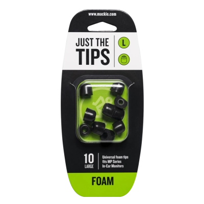 Mackie - Embouts en mousse pour écouteurs intra-auriculaires série MP (10/paquet) - Grand