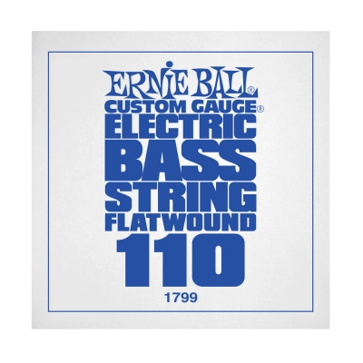 Corde simple pour basse électrique Ernie Ball .110 Flatwound