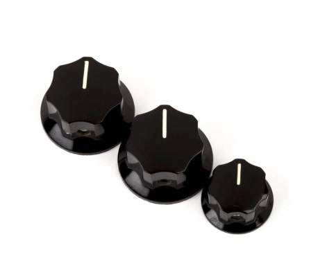 Fender - Jazz Bass Knobs - Black (Set of 3)