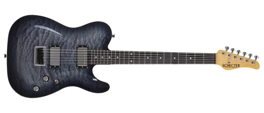 Schecter - Guitare électrique classique PT avec étui rigide - Transparent Black Burst