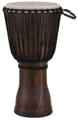 Pearl - Djembé artisanal en limba à grain droit, accordé par corde - 12