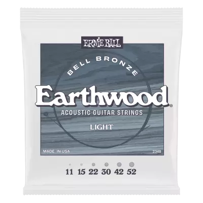 Cordes pour guitare acoustique Ernie Ball Earthwood Bell Bronze - Légères (11-52)