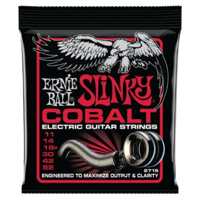 Cordes pour guitare électrique Ernie Ball Burly Cobalt Slinky - 11-52