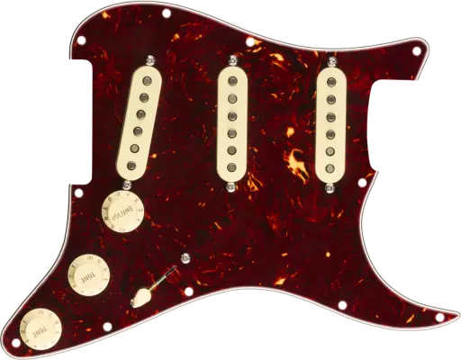 Fender - Pre-Wired Strat Pickguard Original 57/62 SSS 11 Hole PG - Tortoise Shell