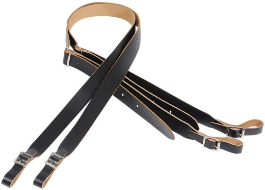 Levys - 1 Leather Accordion Straps - Black