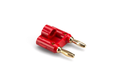 Hosa - Connector, Dual Banana - Red