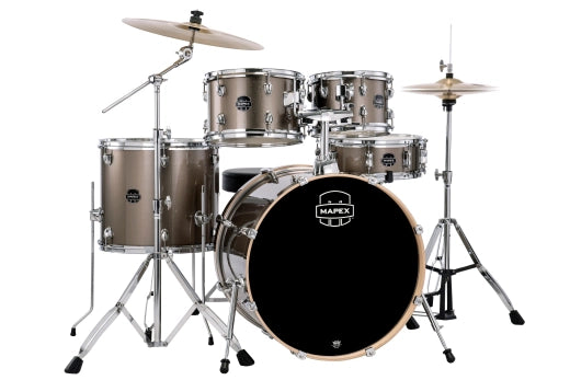 Mapex - Venus Batterie 5 pièces (22", 10", 12", 16", grosse caisse) avec cymbales et accessoires - Cuivre métallisé