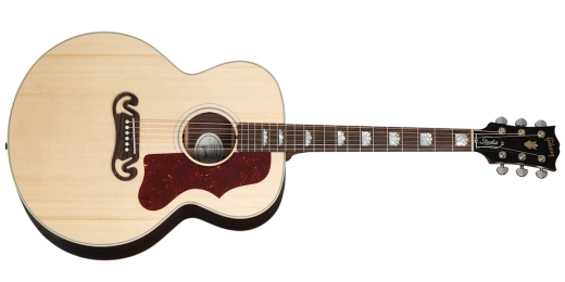 Gibson - Guitare acoustique/électrique Studio SJ-200 en palissandre avec étui rigide - Naturel satiné