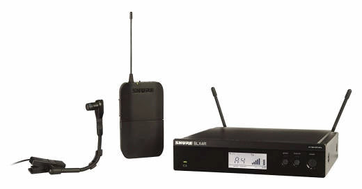 Shure - BLX14R/B98 Wireless Rack Mount Instrument System with Cardioid Clip-on Mic (H9: 512-542 MHz)