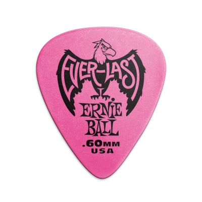Médiators Ernie Ball Everlast - Roses, 0,60 mm - Lot de 12