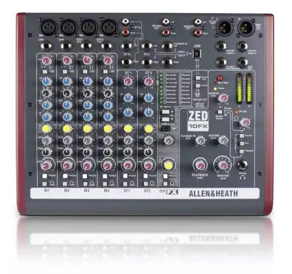Allen & Heath - ZED-10FX - Console de mixage 10 canaux pour enregistrement/live avec USB et effets