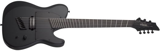Schecter - Guitare électrique 7 cordes PT-7 MS Black Ops - Noir satiné, pores ouverts