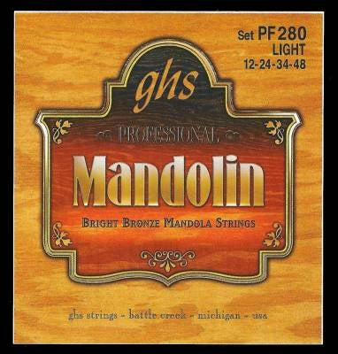 Cordes GHS - Jeu de mandolines 8 cordes en bronze brillant - Léger