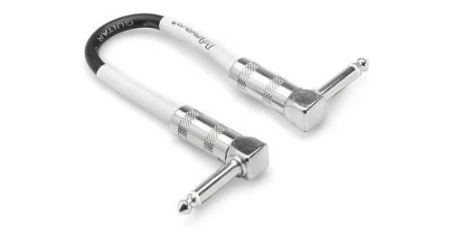 Pedal Board & Guitar Jumper Cables , Right Angle to Same, 6 Inch (6 Pack)