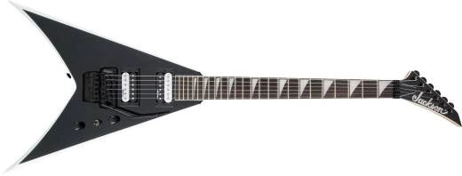 Jackson Guitars - Série JS King V JS32, touche amarante - Noir avec biseaux blancs