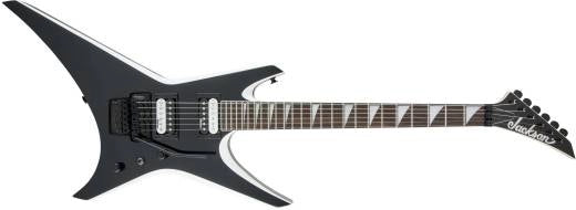 Jackson Guitars - Série JS Warrior JS32, touche amarante - Noir avec biseaux blancs
