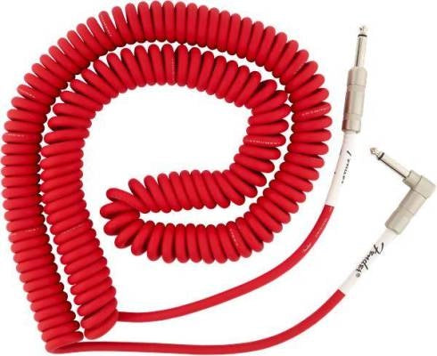 Câble bobinage Fender d'origine, coudé, 30 pouces, rouge Fiesta