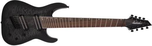 Jackson Guitars - Série X Soloist Arch Top SLATX8Q MS, touche en laurier, multi-échelles - Transparent Black Burst