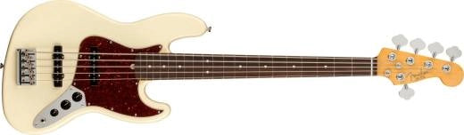 Fender - American Professional II Jazz Bass V, touche en palissandre - Blanc olympique