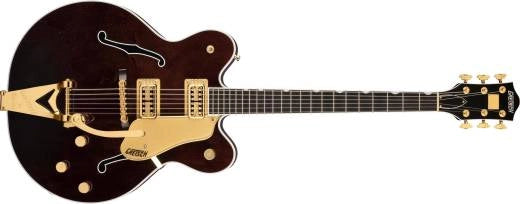 Guitares Gretsch - Guitare Country Gentleman G6122TG Players Edition, corps creux avec bigsby à cordes traversantes et accastillage doré - Teinte noyer