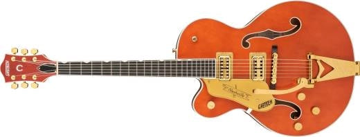 Guitares Gretsch - Guitare Nashville Hollow Body G6120TG-LH Players Edition avec Bigsby à cordes traversantes, pour gaucher - Teinture orange