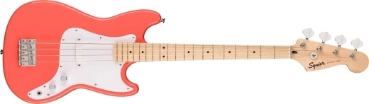 Squier - Sonic Bronco Bass, touche en érable - Corail de Tahiti