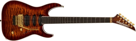 Jackson Guitars - Série Pro Plus Soloist SLA3Q, touche en ébène - Ambre Tiger Eye