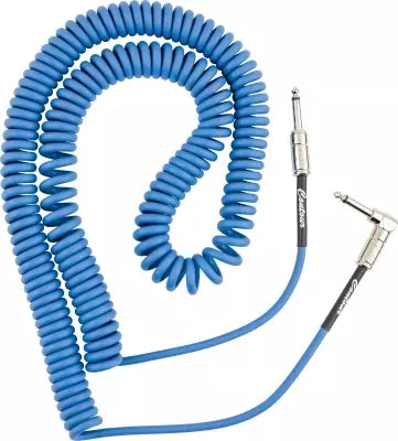 Fender - Contour 30 Coiled Cable, Straight/Angle - Lake Placid Blue