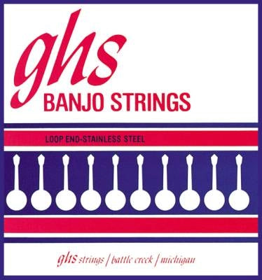 Cordes GHS - Cordes pour banjo ténor léger en bronze phosphoreux (extrémité bouclée)