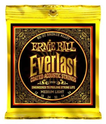 Cordes de guitare Ernie Ball Everlast Coated 80/20 - Medium Light