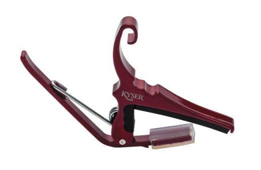 Kyser - Capodastre à changement rapide pour guitare acoustique 6 cordes - Rouge rubis