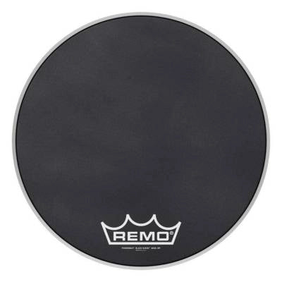 Remo - Powermax Black Suede Crimplock Bass Drumhead, 18